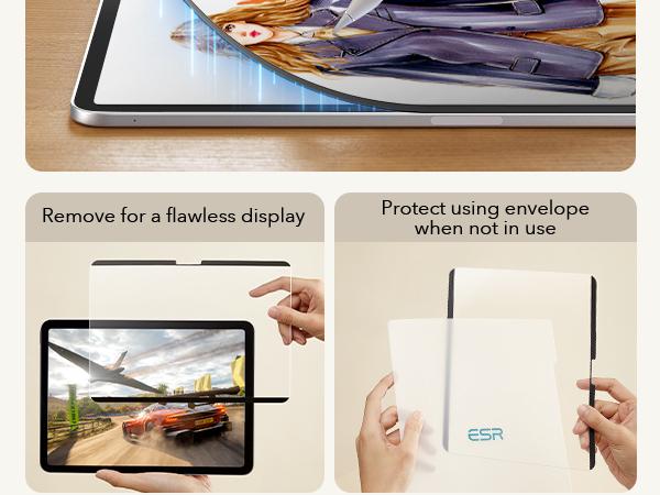 ESR Screen Protector for iPad Air 11"/13"&iPad Pro 11"/13"&iPad A16 11/10, Bubble-Free, Easy Installation, 9H Tempered Glass Film with UltraFit Tray
