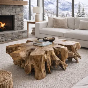 Rectangular Teak Root Coffee Table