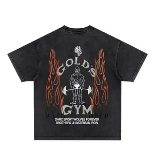 GOLD'S GYM WASHED TEE,  Gym Washed Heavyweight Cotton T-shirt, Workout Tee, Sport Gift, Gymnastic Merch Fan , Streetwear Washed Tee, Vintage Hiphop Washed Shirt, Retro Washed Tee, Limited Design For Sport