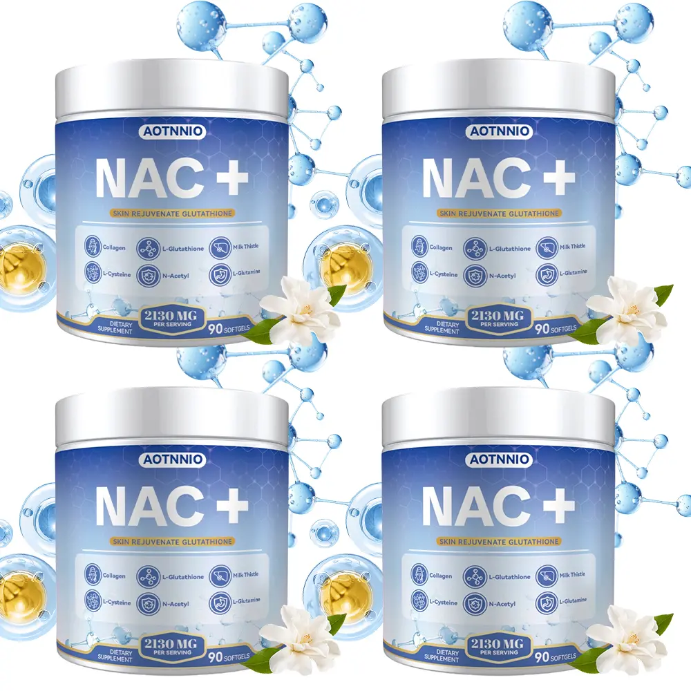 2130mg NAC + Glutathione Supplement with Milk Thistle Extract Supports Liver Skin, 90 Capsules