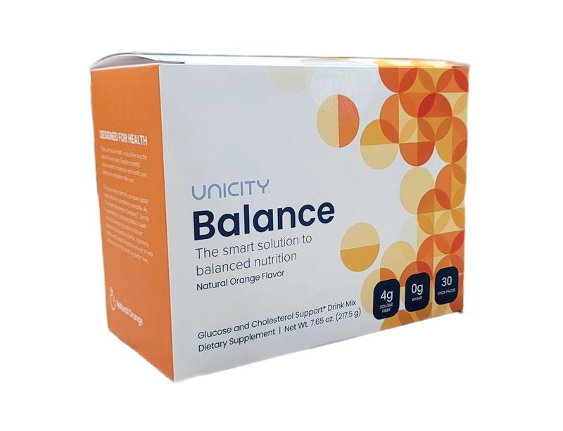 Unicity Balance Natural Orange - 30 Packets for Slow Carbohydrate Absorption & Digestive Health - All-Natural Flavor for Prolonged Satiety