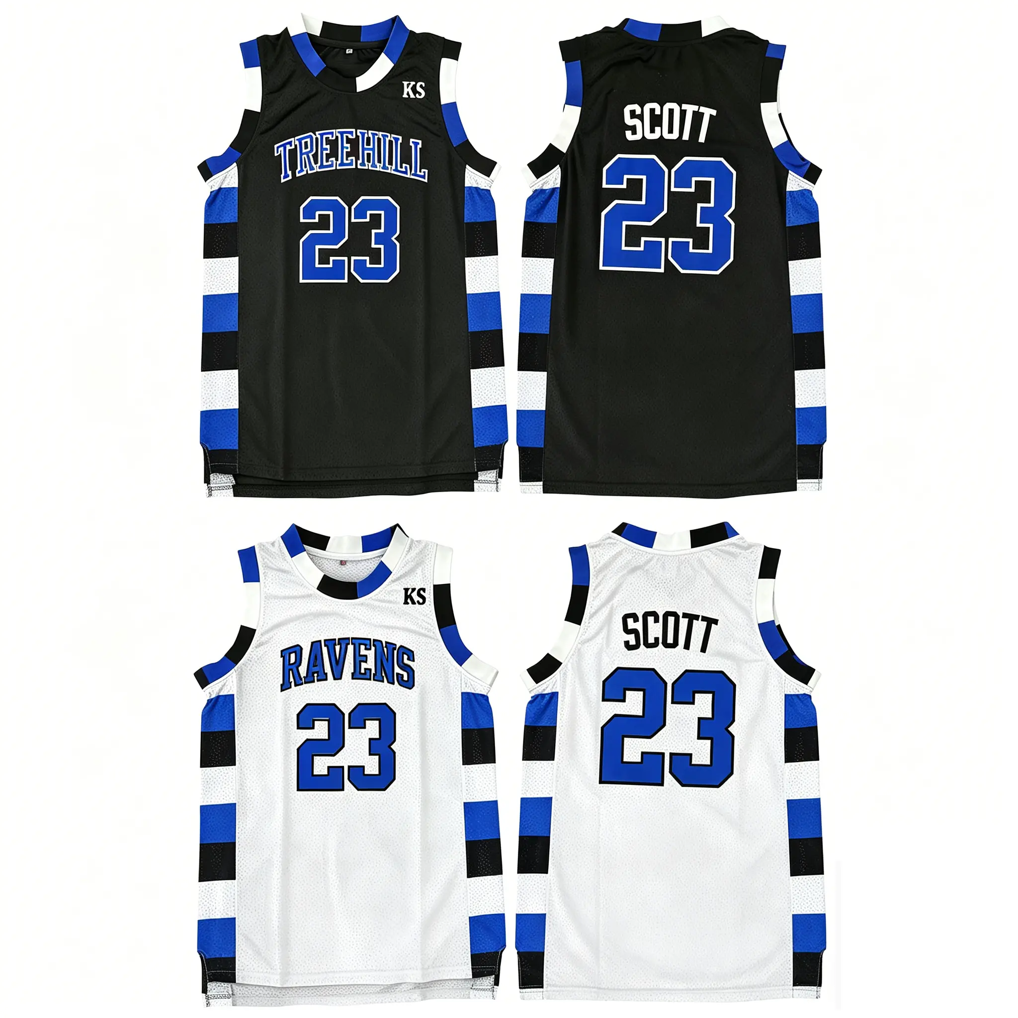 Men's Basketball Tank Top, 90s Style Embroidered #23 Scott TV Show Replica, Breathable Mesh Athletic Top for Cosplay & Everyday Wear, Breathable Sports Top, Sports Clothing