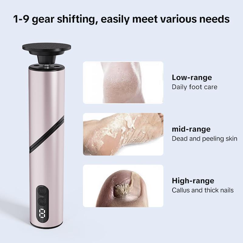 Rechargeable Electric Foot Grinder, Foldable & Waterproof, Professional Pedicure Tool for Smooth Heels
