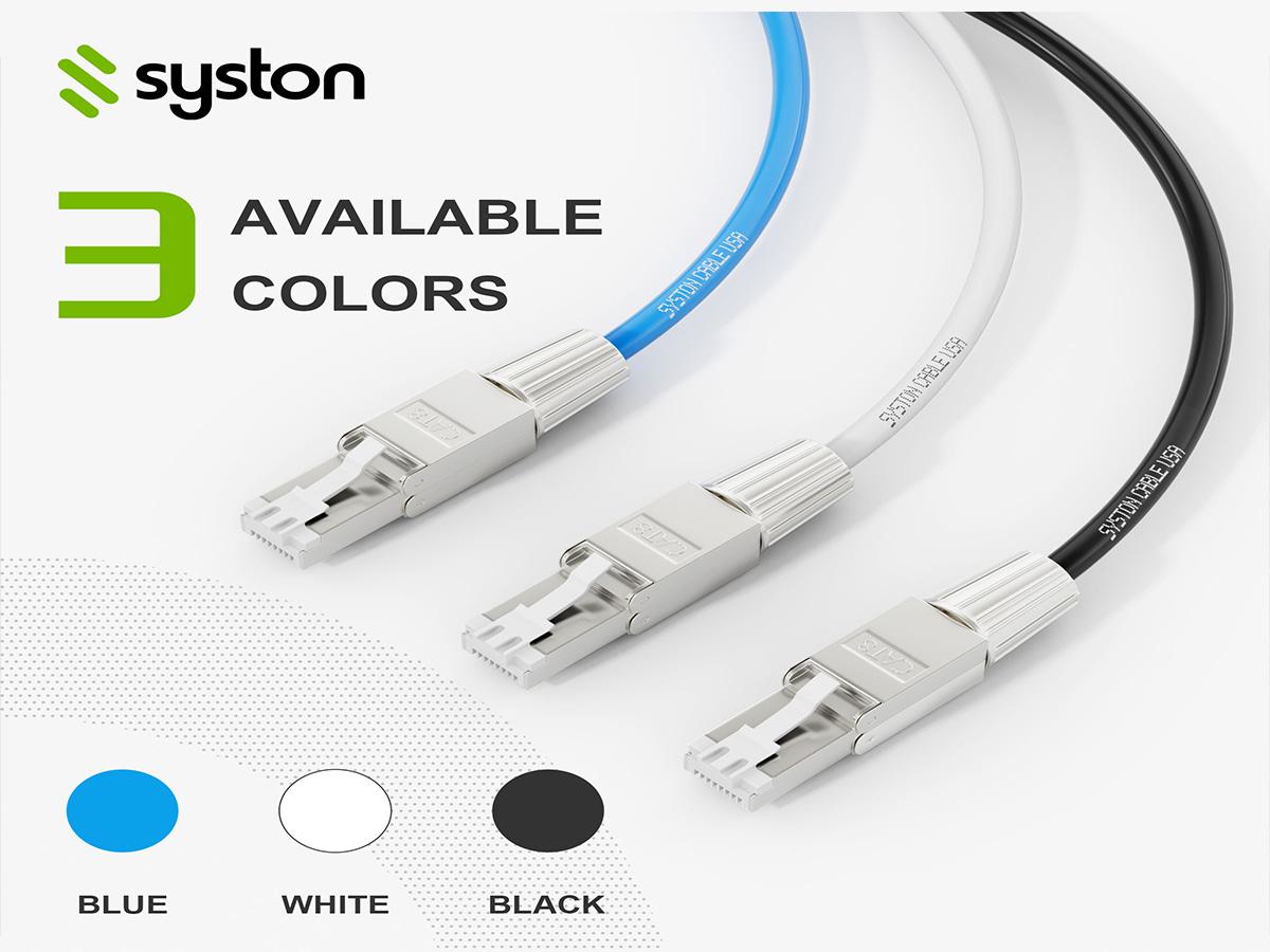SYSTON Cat8 Ethernet Patch Cable 40Gbps 2000MHz Heavy Duty 22AWG S/FTP Shielded LAN Cable for Gaming, Router, PS5, Xbox, Modem, PoE++ SYSTON Cat8 Ethernet Patch Cable 40Gbps 2000MHz Heavy Duty 22AWG S/FTP Shielded LAN Cable for Gaming, Router, PS5, Xbox, Modem, PoE++