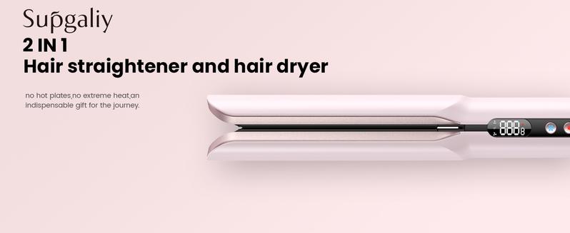 SUPGALIY Hair Straightener 2 in 1 Wet to Dry Hair Dryer and Straightener High-Speed Airflow Rapid Heat-Up Pink Curly Iron Portable Curler, TikTokShopBlackFriday TikTokShopCyberMonday SUPGALIY Hair Straightener 2 in 1 Wet to Dry Hair Dryer and Straightener High-Speed Airflow Rapid Heat-Up Pink Curly Iron Portable Curler, TikTokShopBlackFriday TikTokShopCyberMonday