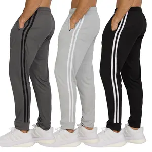 PURE CHAMP Men’s 3 Pack Mesh Joggers – Lightweight Gym Pants with Zipper Pockets Sporty Comfy Breathable