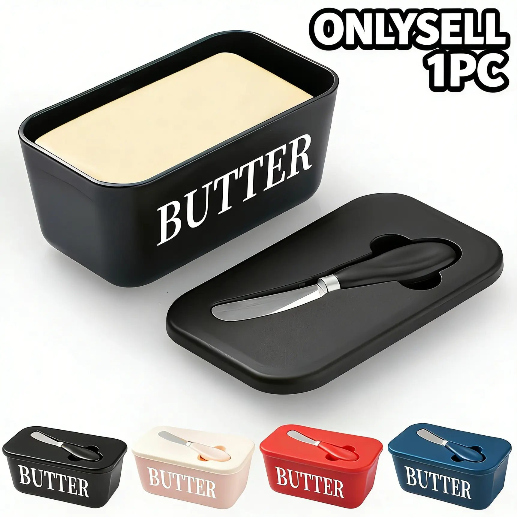Butter Dish Set with Lid, Leak-Proof and Freezer-Safe Container with Easy-Clean Surface, Ideal for Kitchen Storage and Gifting