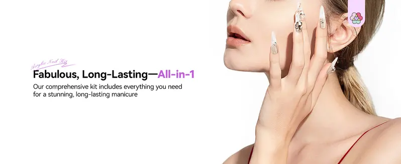 SAVILAND Essentials Acrylic Nail Kit – All-in-1 Set with Lamp EMA Monomer Gel Polish Nail Drill Cuticle Remover for Home DIY Starters