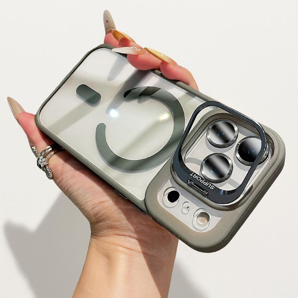 Clear Magnetic Case for iPhone 17 Pro Max 17 Air 16 15 14 13 12 Pro Max with Camera Kickstand Compatible with MagSafe Military-Shockproof Protective Back Cover Drop Protection