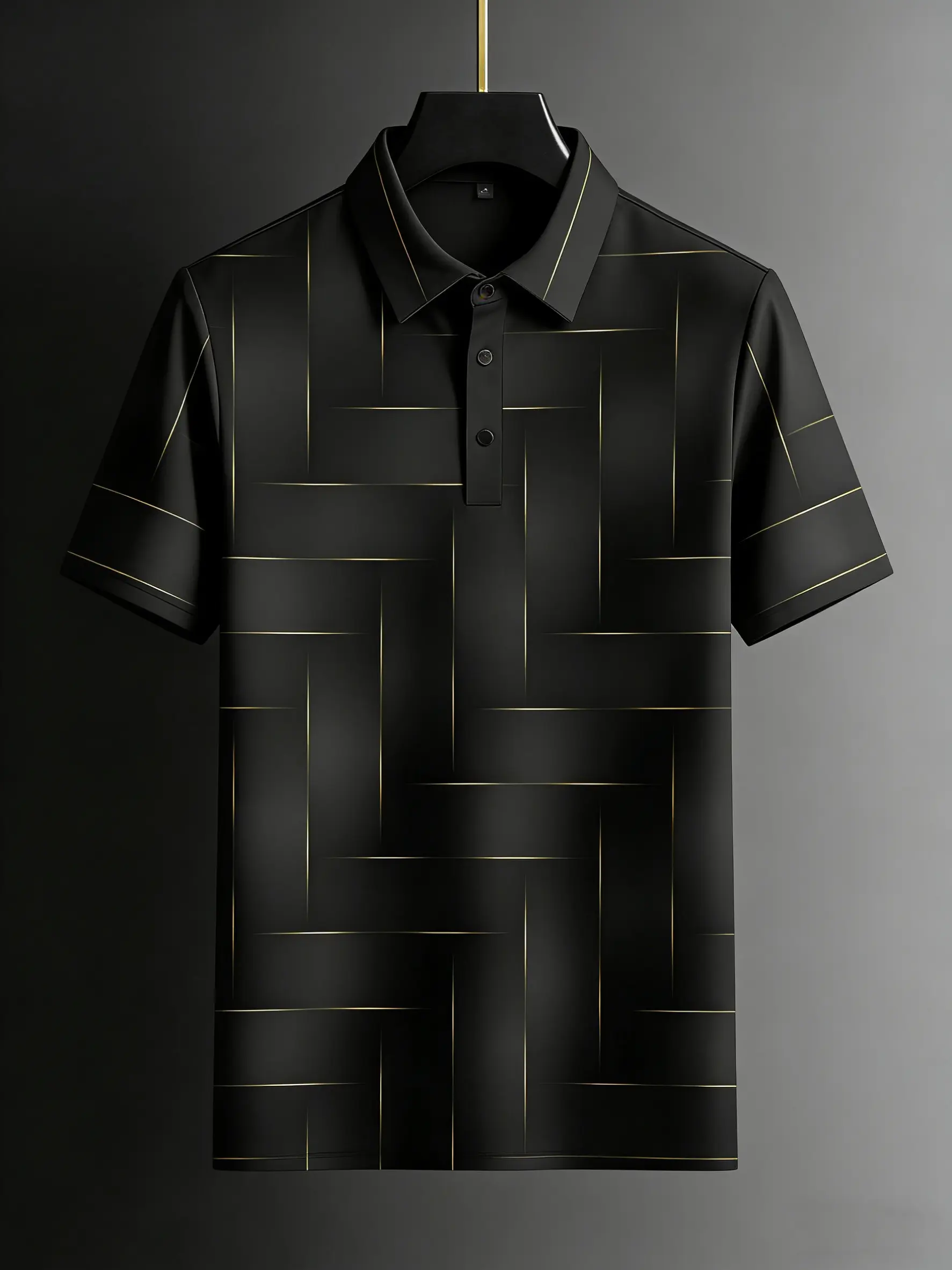 Men's fashionable casual short sleeved polo shirt