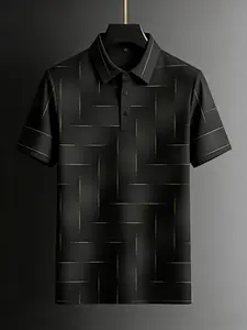 Men's fashionable casual short sleeved polo shirt
