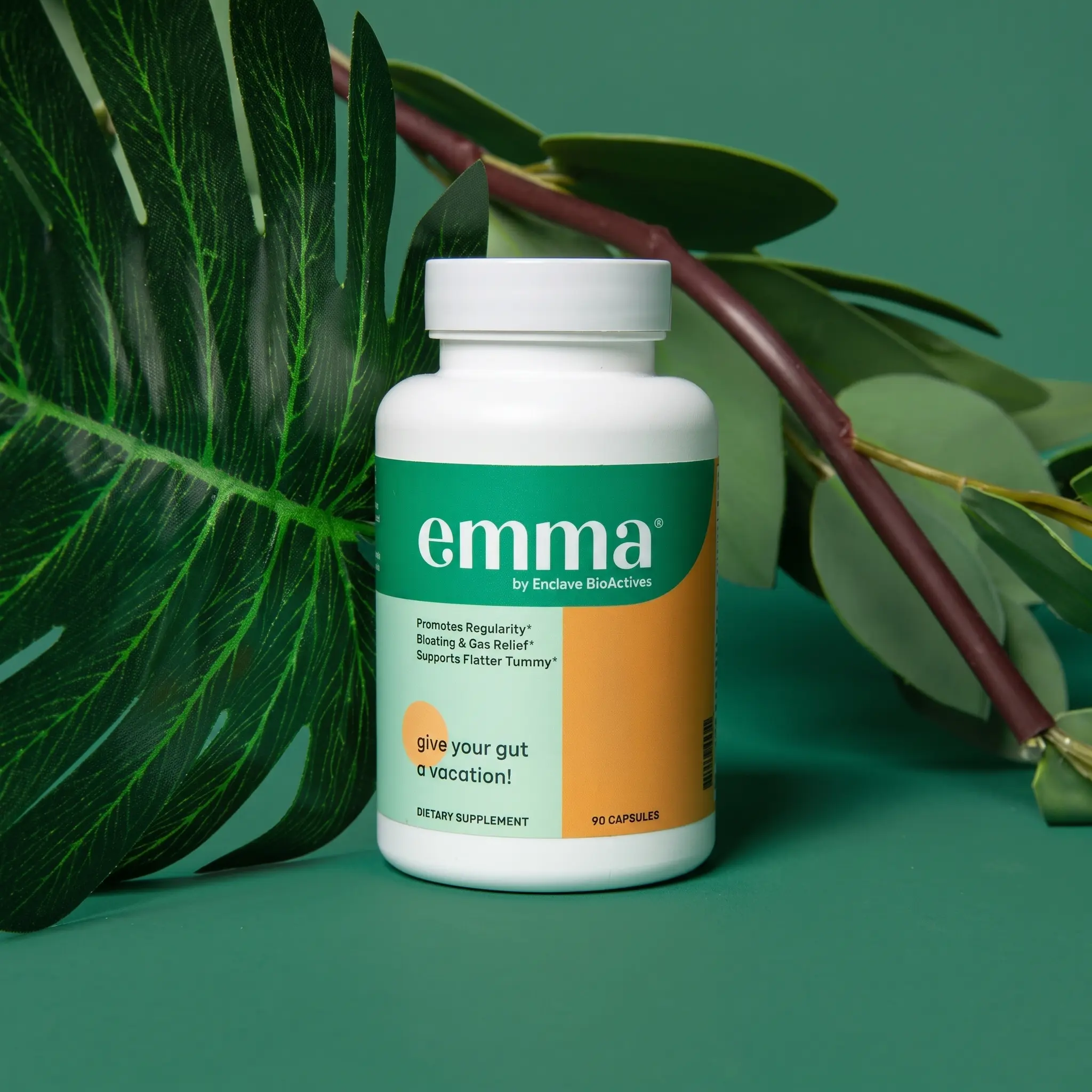 Emma by Enclave Gut Health Supplement | Advanced Digestive Enzymes & Gut Wellness Formula | Supports Healthy Digestion, Gut Microbiome, Digestive Comfort, Regularity, Nutrient Absorption & Daily Wellness | Bloating Support Capsules | 30 & 60 Count