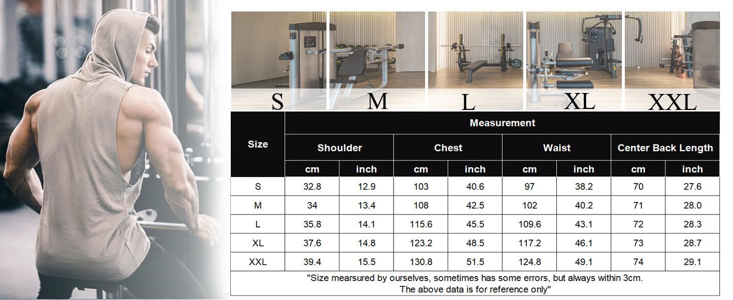 Coofandy Men's 2 Pack Workout Hooded Tank Tops Bodybuilding Muscle Cut Off T Shirt Sleeveless Gym Hoodies Machine Washable Breathable & Stretchy