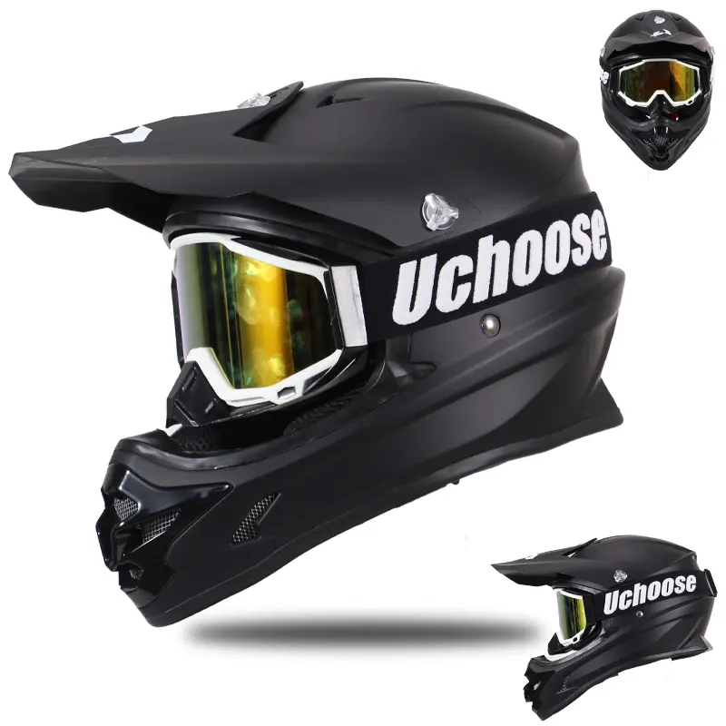 Full Face Dirt Bike Helmet for Off-Road Riding - Lightweight MX Motocross Helmet with Sun Visor - DOT Approved for Trail & Adventure Motorcycles, Full Face Helmet