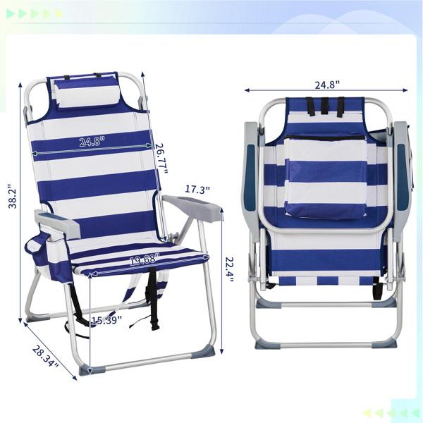 Oversized Tall Folding Beach Chair Lightweight 63*70*99cm Portable Sand For Adults Heavy Duty 300 Lbs With Cup Holders Foldable High Camping Lawn Chairs Camp Outdoor Picnic Sports Loveseat Carrying Bag Table Holder Patio Fashion Fabric Oxford Fabric