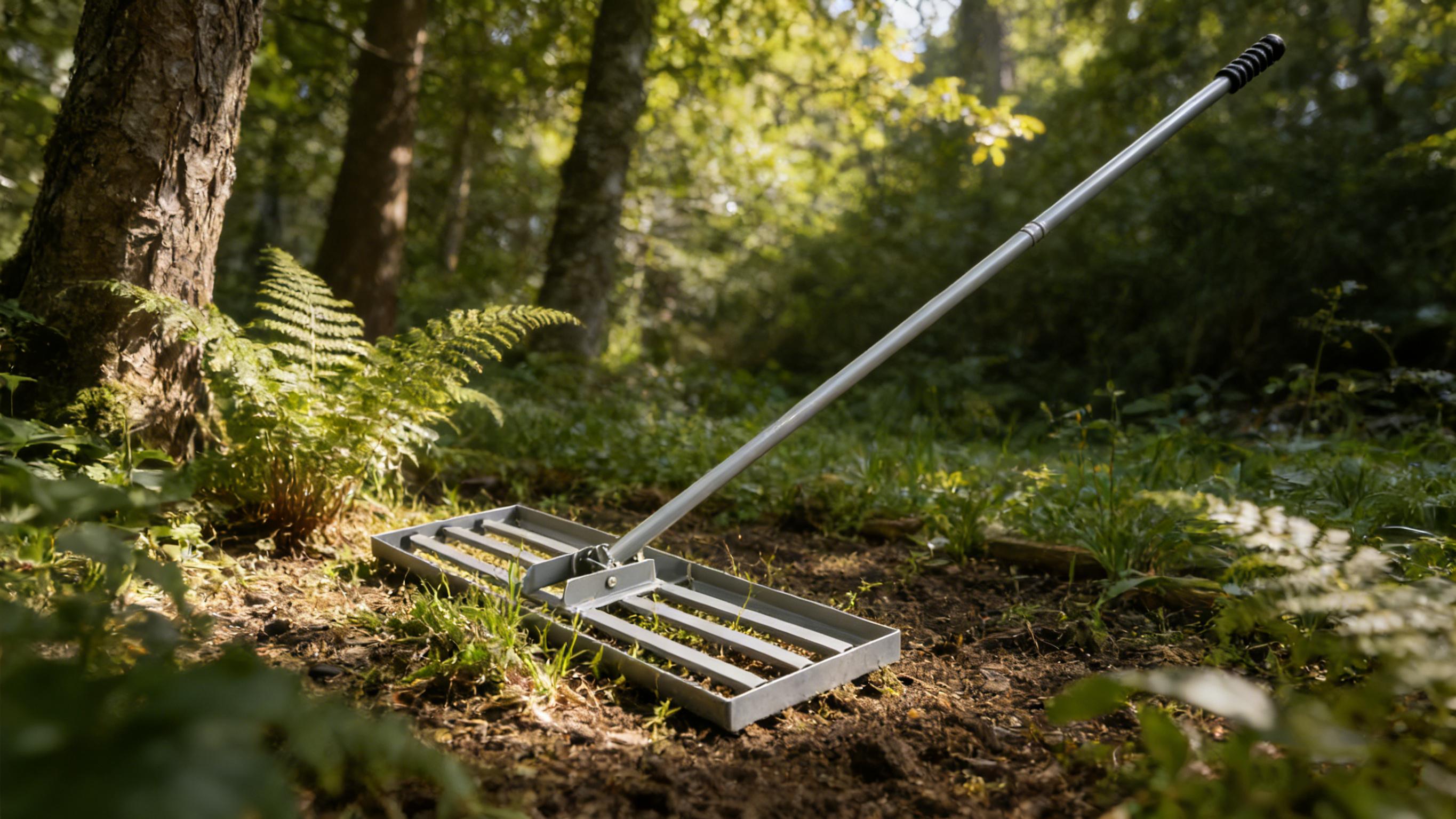 79.5" Long Handle Heavy Duty Lawn Leveling Rake | Garden Backyard Golf Course Compost Sand Leveling Tool