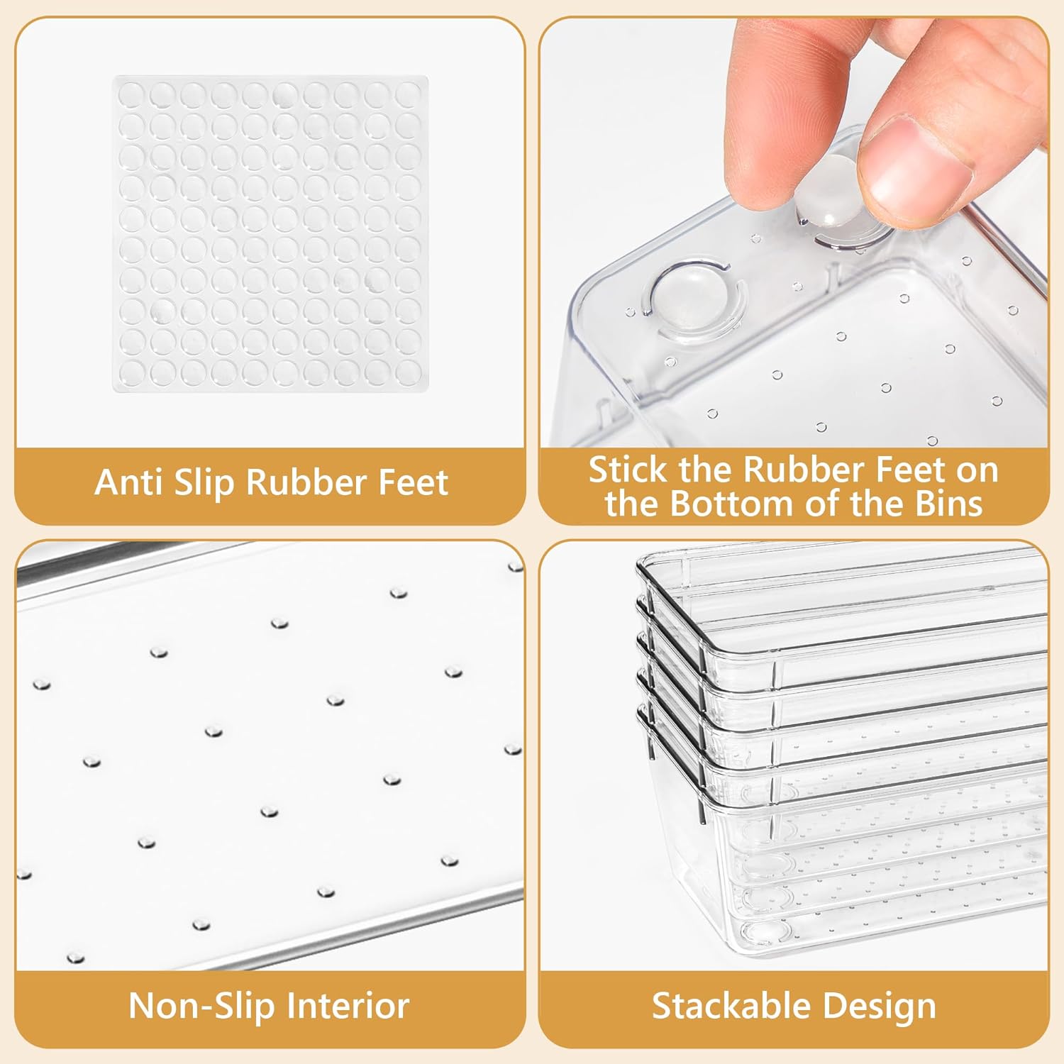 Clear Plastic Drawer Organizer Set – 25 PCS Stackable Storage Bins for Bathroom, Kitchen, Makeup, Office & Desk – Versatile Organizers for Home, Vanity & Bedroom Clear Plastic Drawer Organizer Set – 25 PCS Stackable Storage Bins for Bathroom, Kitchen, Makeup, Office & Desk – Versatile Organizers for Home, Vanity & Bedroom