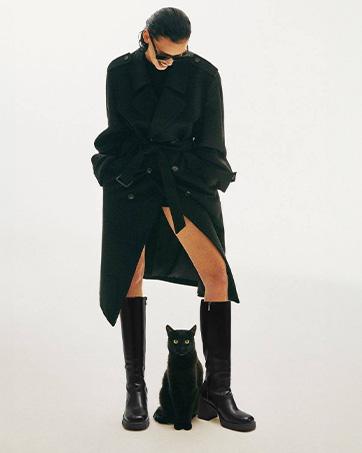 Black Knee High Boots for Women Platform Tall Boots Square Toe Chunky Block Heeled Gogo Boots Comfortable & Stylish Flatform Walking Shoes