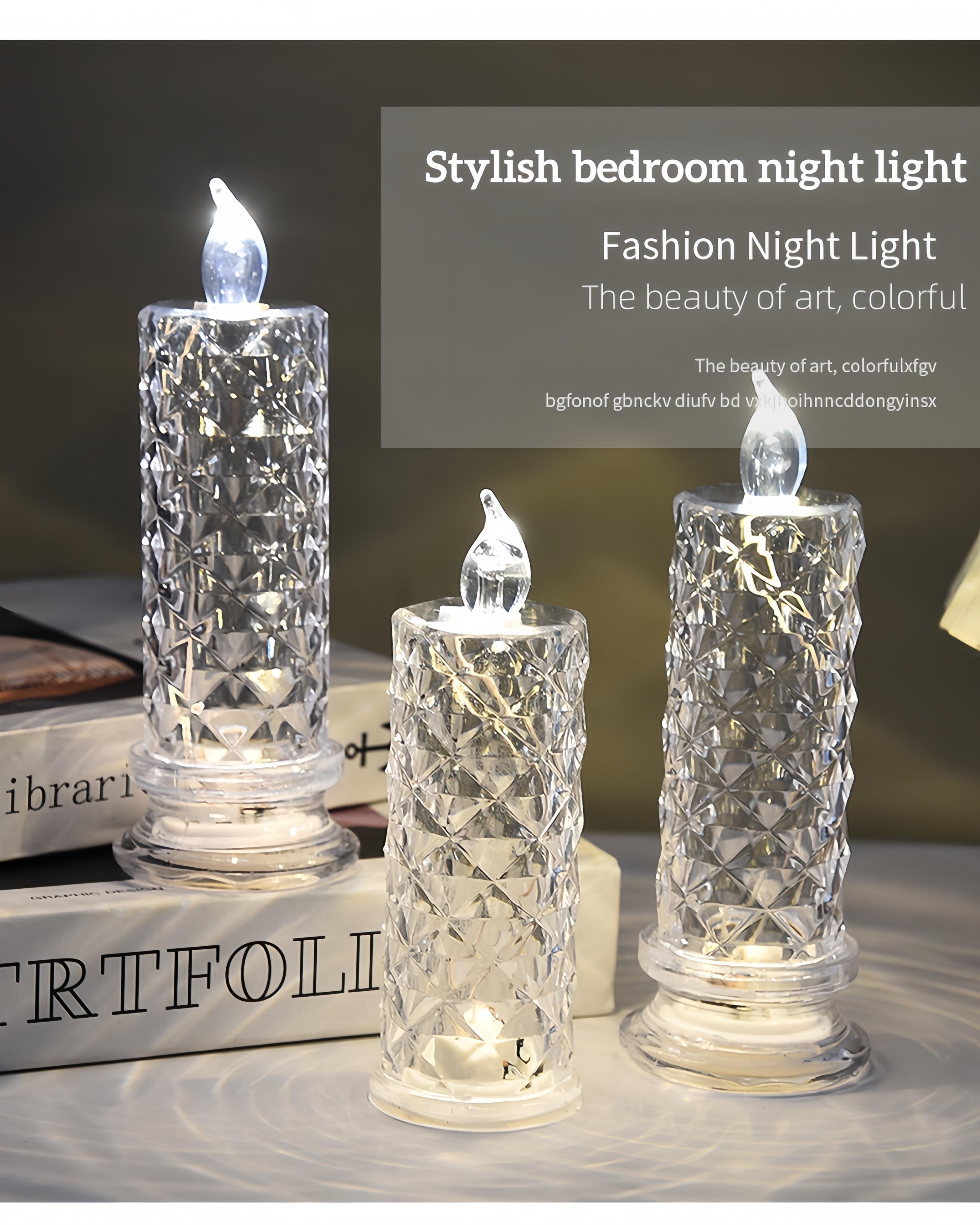 Decorative crystal candle lights