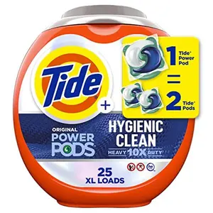 Tide Hygienic Clean Power PODS Laundry Detergent Pacs, Original Scent, 25 Count, Removes Visible and Invisible Dirt