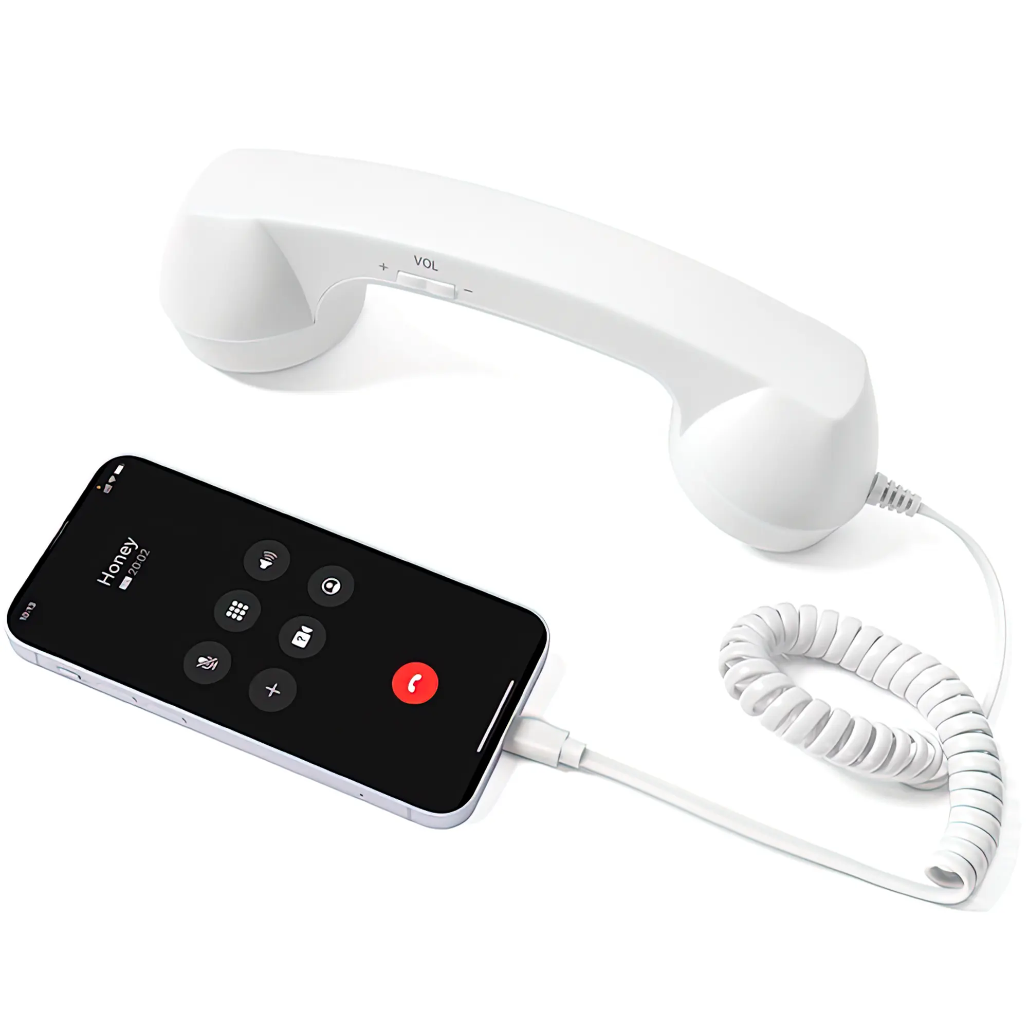 Wireless Earpiece Headset for iPhone Type C Cell Phone Wired Handset Landline Style Headphones for Office Home Video Conference Meetings Calls Ergonomic Design Retro funny christmas gift wrap