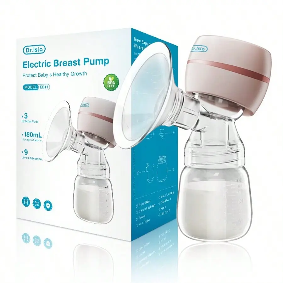 Electric Silent Breast Pump Massager, Automatic Pumping System, Rechargeable Portable Baby Breastfeeding Collector, Milk Collector, Unisex, 180ML Volume Capacity, Wearable Breast Pumps, Breastfeeding Supplies, Breast Milk Saver