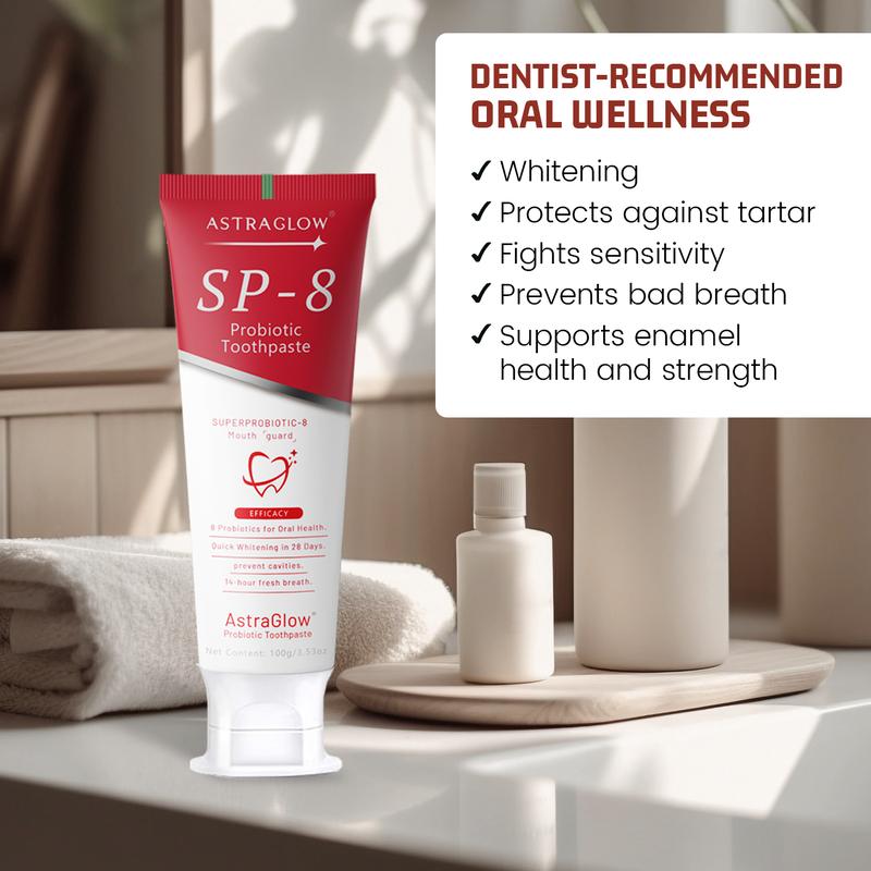 Astraglow SP-8 Toothpaste - Fluoride-Free Set for Oral Health & Fresh Breath - Gentle Formula with Natural Ingredients Aloe Chamomile Astraglow SP-8 Toothpaste - Fluoride-Free Set for Oral Health & Fresh Breath - Gentle Formula with Natural Ingredients Aloe Chamomile