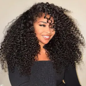 [Wear Go Half Wig] OQ HAIR Water Wave Glueless Half Wig 3-IN-1 Seamless Flip Over Wig Drawstring Human Hair Wear Go Wig Invisible Hairline Human Hair Beginner Friendly Vacation Hair Wigs Outdoorfun dealsforyoudays