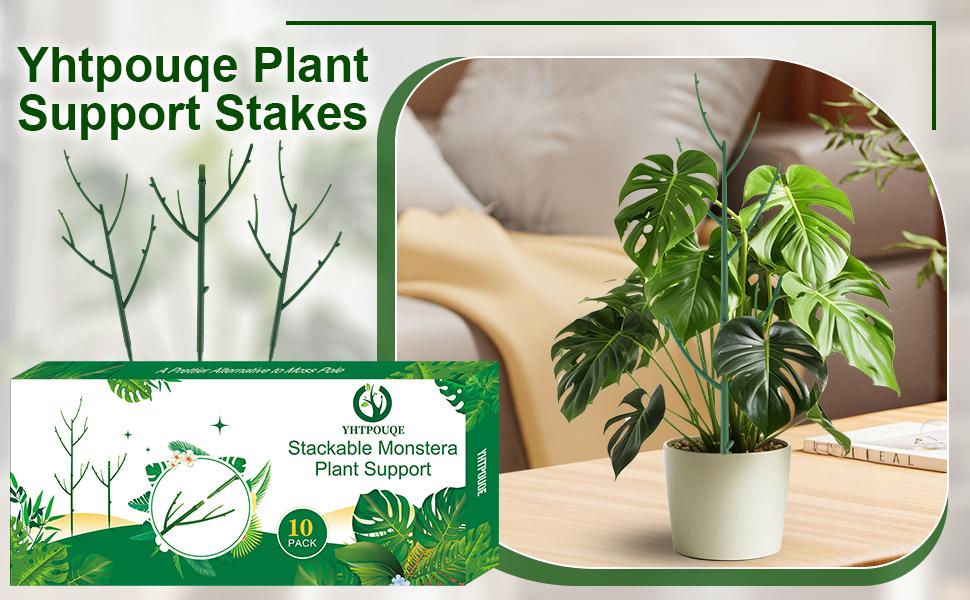 Stackable Monstera Plant Support: Garden Stakes for Climbing Plants Stem Support – Durable Plant Accessories for Indoor Outdoor Potted Plants, Pothos, Vine, Flower