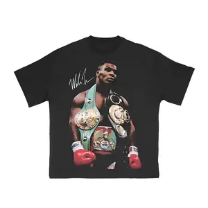Brand Bdhjydb Mike Tyson T-Shirt, 90s Vintage Boxing Sport Legend Unisex Graphic Tee, Vintage Streetwear, Autographed T-Shirt