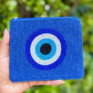Evil Eye Beaded Pouch