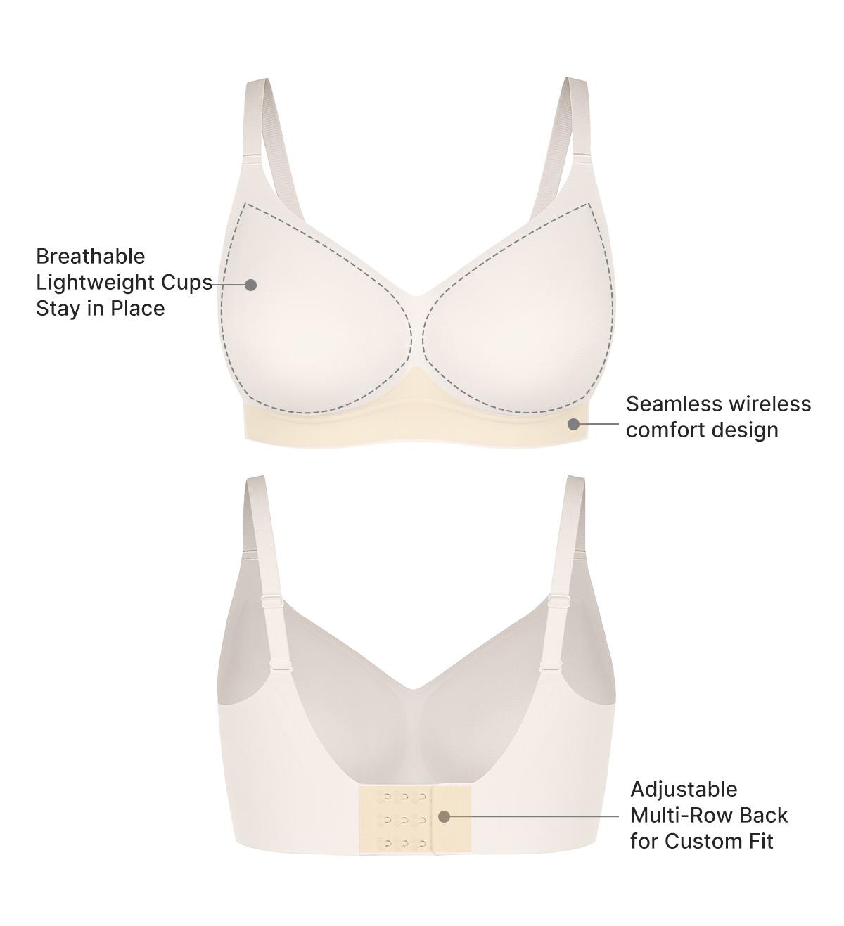 Shapellx Smoothing CloudFit Wireless Support V-Neck Bra
