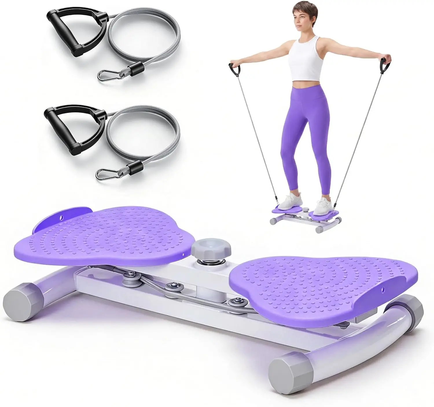 Multicolor Exercise Twist Board - Heavy-Duty Waist Twister Fitness Tool, Quiet Balance Trainer with Handles, Multifunctional Exercise Board for Home Core & Stomach Workouts, 300 lbs Capacity, Highly Elastic Rotation, Twisting Exercise Board