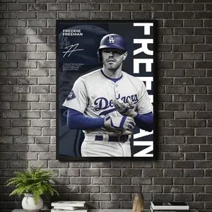 [ SPORT UNFRAMED - SALE UP TO 45% ] Freddie Freeman Elite Series Baseball Sports Poster Modern Athlete Wall Art