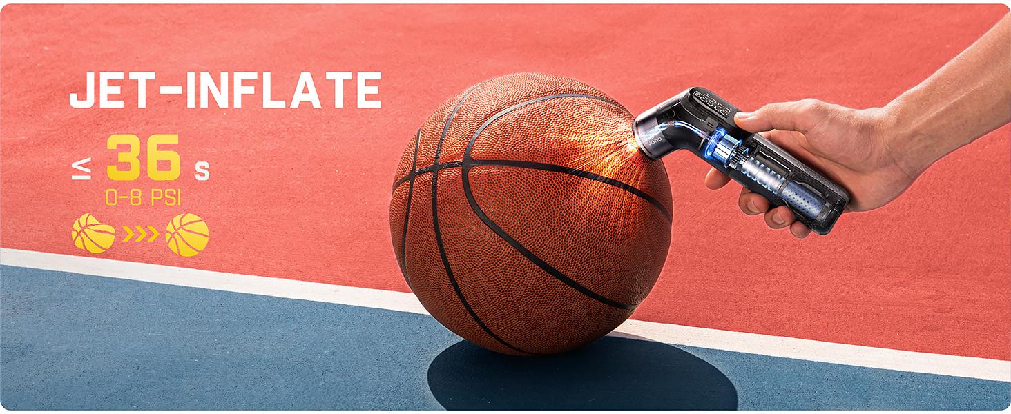 Fanttik X10 Nano Electric Ball Pump Inflation And Deflation, Fast Inflation with Precise Pressure Gauge, Ball Pump for Basketball, Soccer, Football, Volleyball (Max 19.9PSI)-The Trusted Coach's Choice