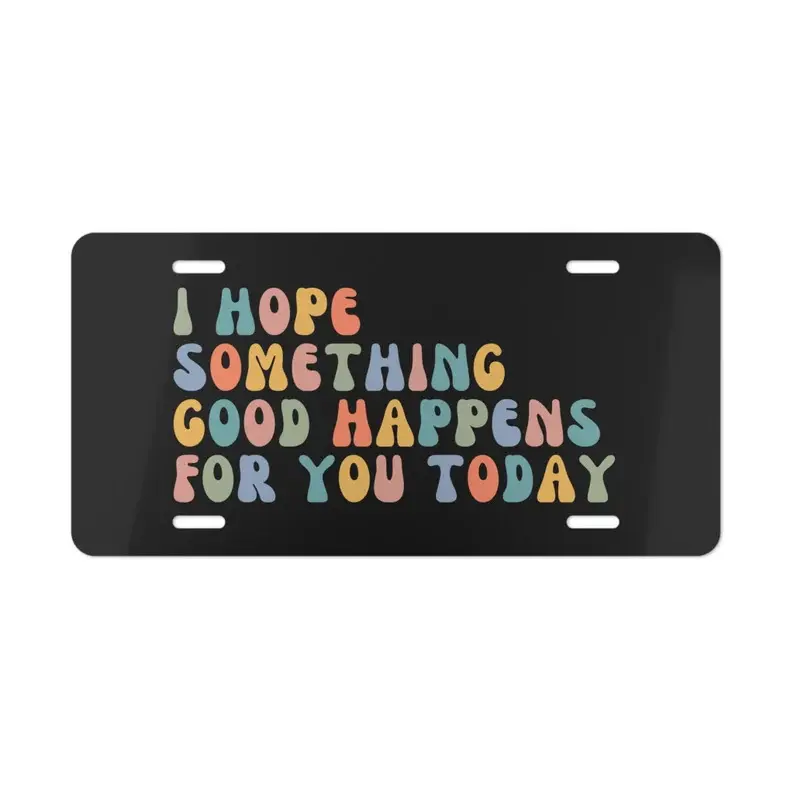 Positivity License Plate, Happiness License Plate, Cute Car Accessory, Retro Front License Plate, Kindness Vanity License Plate