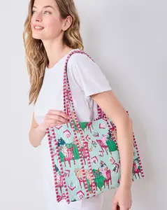 Mah Jongg Menagerie - Petite Traveler Tote - Pale Jade