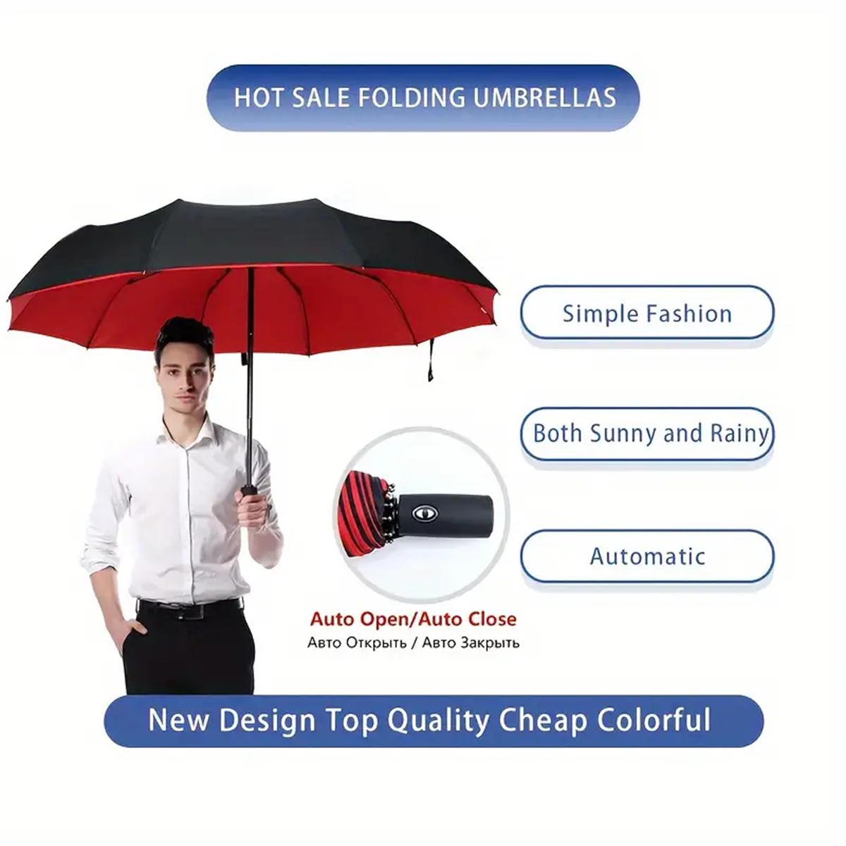 Double Layer Umbrella Fully Automatic Rain Windproof Automatic Folding Umbrellas Men Women Sun Protection And UV Umbrella