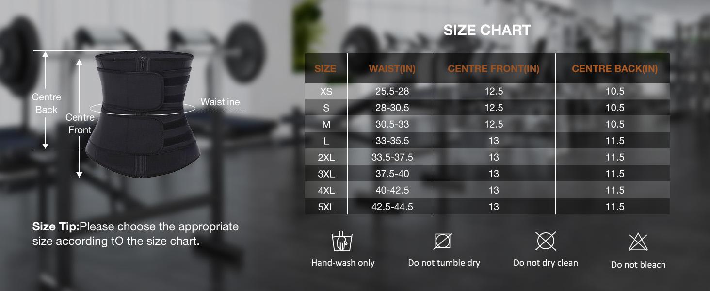 FeelinGirl Women Long Torso Sauna Workout Double Belts Neoprene Sports Waist Belt Corset Waist Cincher Zipper Trimmer Womenswear
