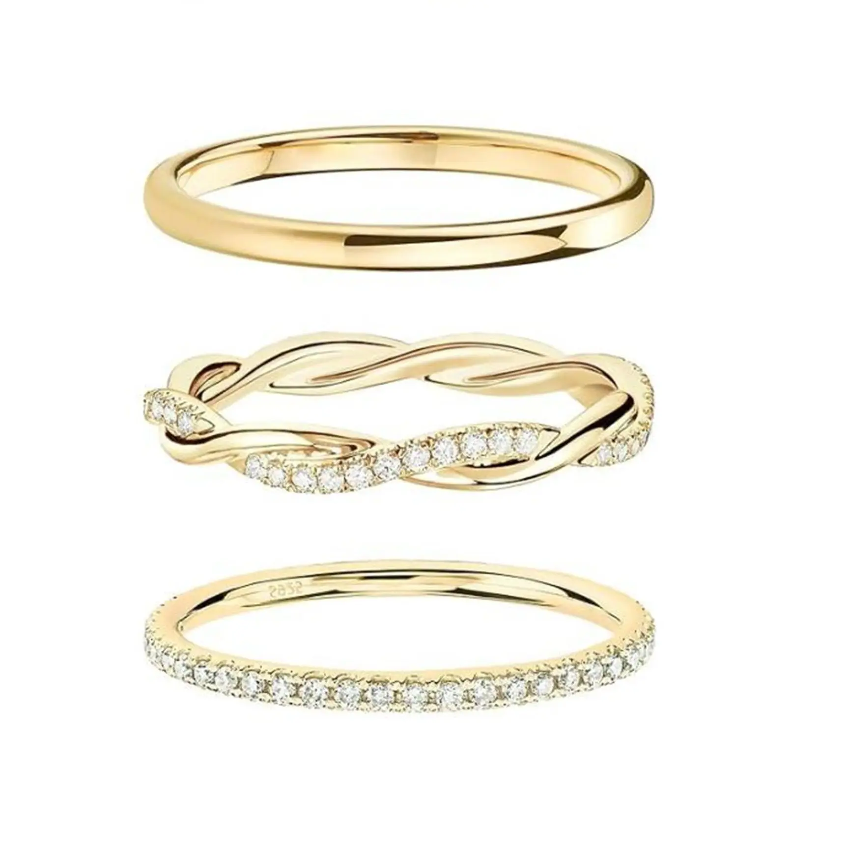 Tewiky Stackable Rings For Women Non Tarnish Dainty Real Rings Set Thumb Fashion Thin Ring Pack Simple Unique Statement Rings Jewlery Women 5/6/7/8/9/10 Fashion For dealsforyoudays Gift Jewelry For Valentine's Day gifts