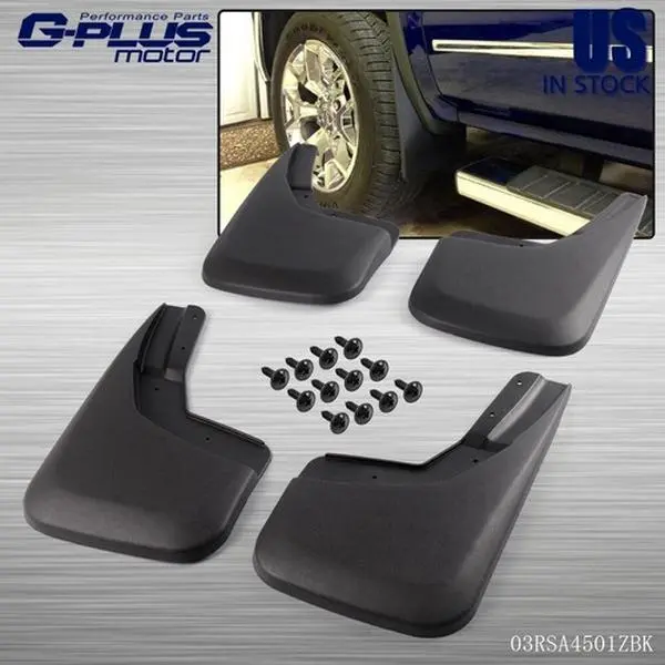 MOTOR GPLUS 4 Piece Fit For 2014 - 2018 Silverado Mud Flaps Splash Guards Molded Front Rear
