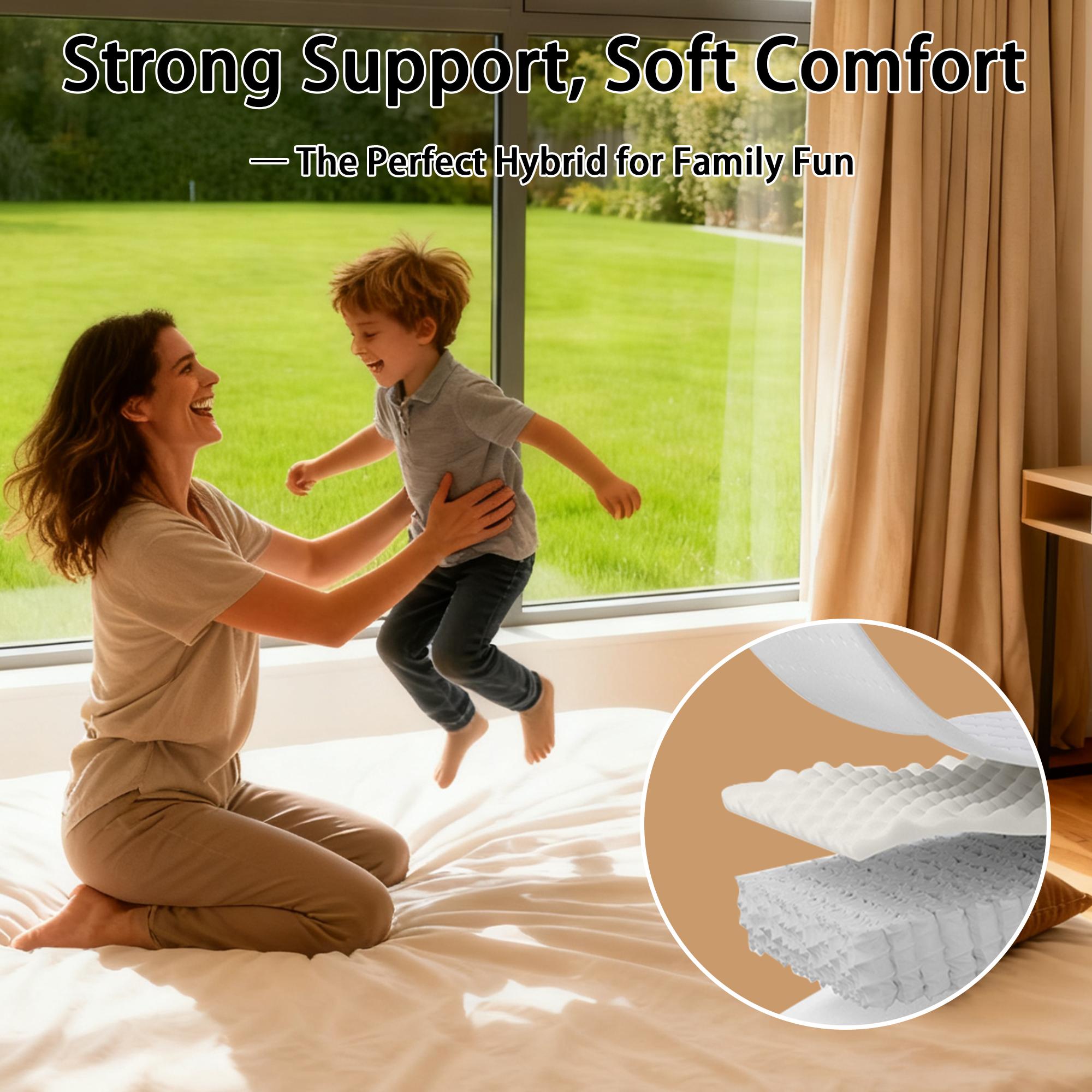 8/10/12/14-inch mattress made from memory foam material, designed to address your sleep concerns. Medium firmness with an ergonomic design for stress relief and comfort—the perfect sleep companion.
