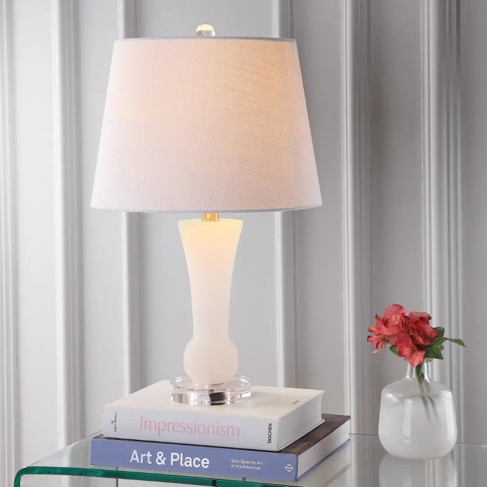 JONATHAN Y Eliza Alabaster LED Table Lamp - Indoor Lighting for Bedroom, Living Room, Dorms, Lights