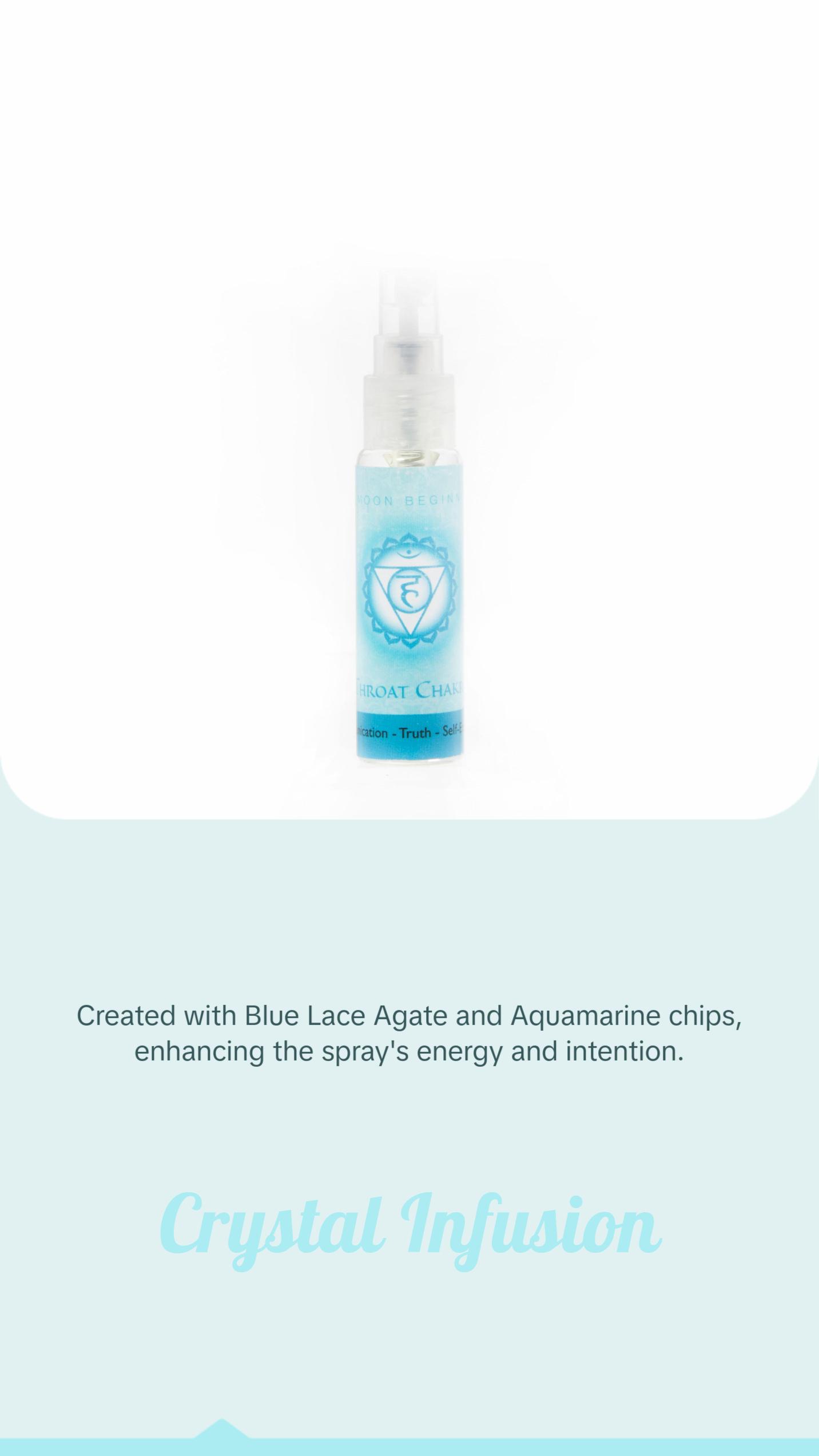 New Moon Beginnings Throat Chakra Spray - Peppermint Fragrance - Oral Aroma for Sensitive Individuals New Moon Beginnings Throat Chakra Spray - Peppermint Fragrance - Oral Aroma for Sensitive Individuals