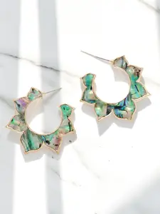 Bauble Sky Abalone Shell Hoop Earrings | Everyday Elegance & Special Occasions | Add to Cart Buy Now | Natural Charm & Modern Design