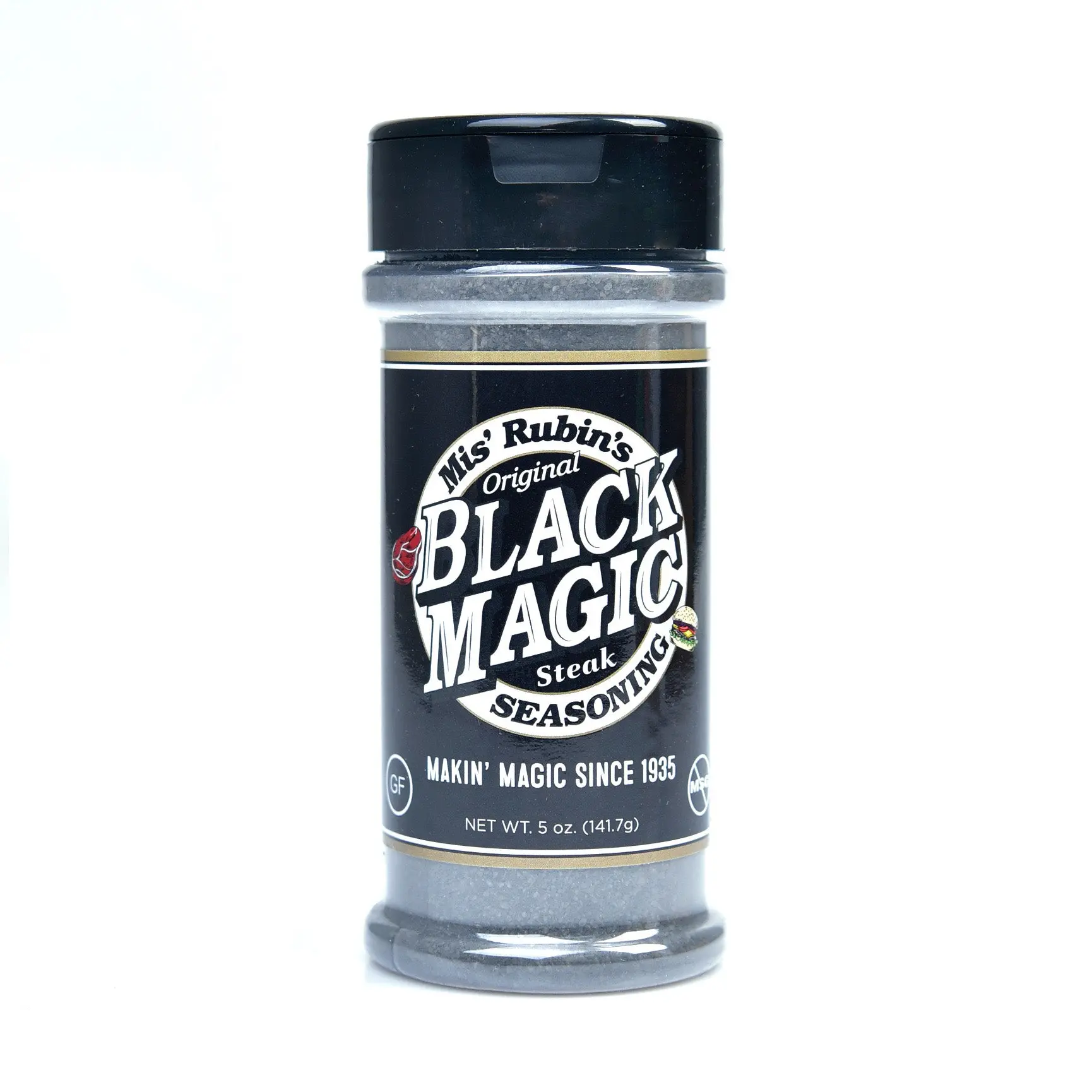 Mis' Rubin's Black Magic BBQ Steak Rub, Gluten-Free Grilling Seasoning Blend, 5oz