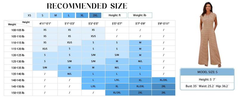 Imily Bela Womens Casual Striped Jumpsuits Summer Cap Sleeve Wide Leg Jumper Romper Button Down Travel Beach Outfits