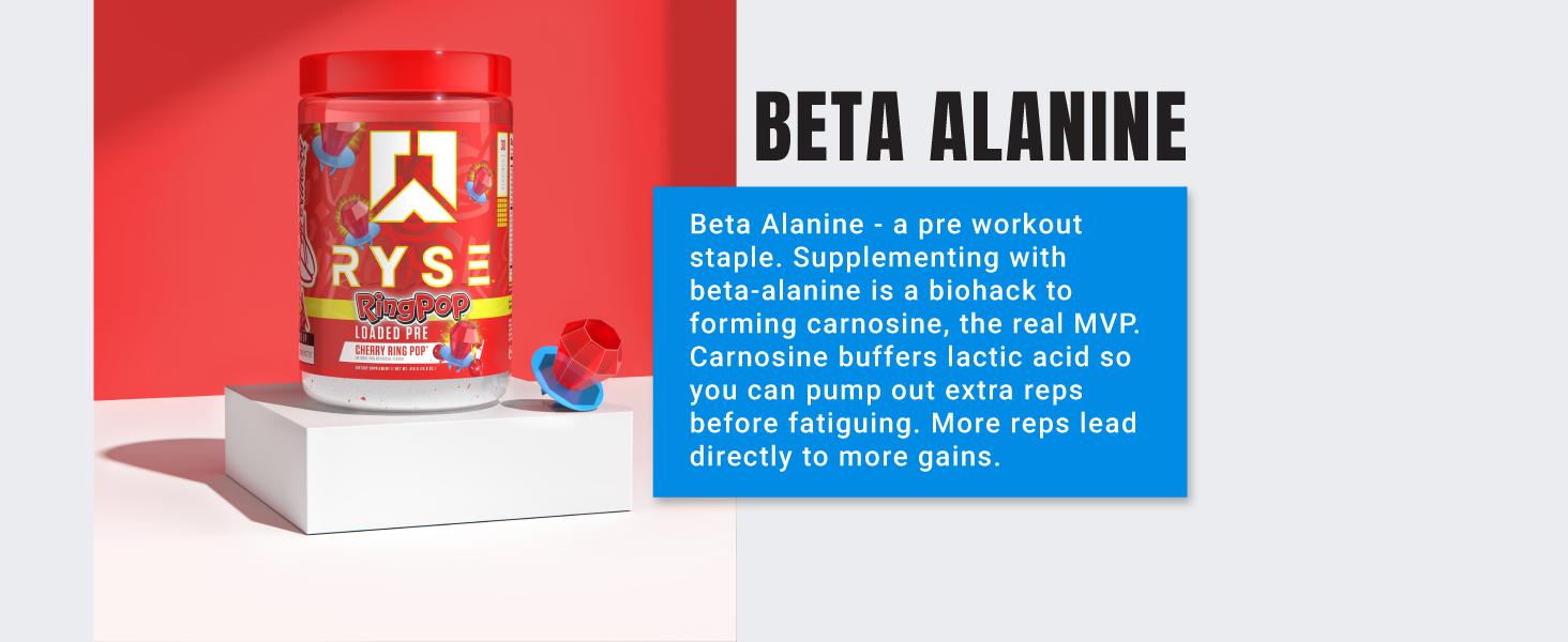 RYSE Loaded Pre Workout Powder - Daily Pre-Workout for Men & Women with over 300mg Caffeine, Beta Alanine, and Citrulline - 30 Servings