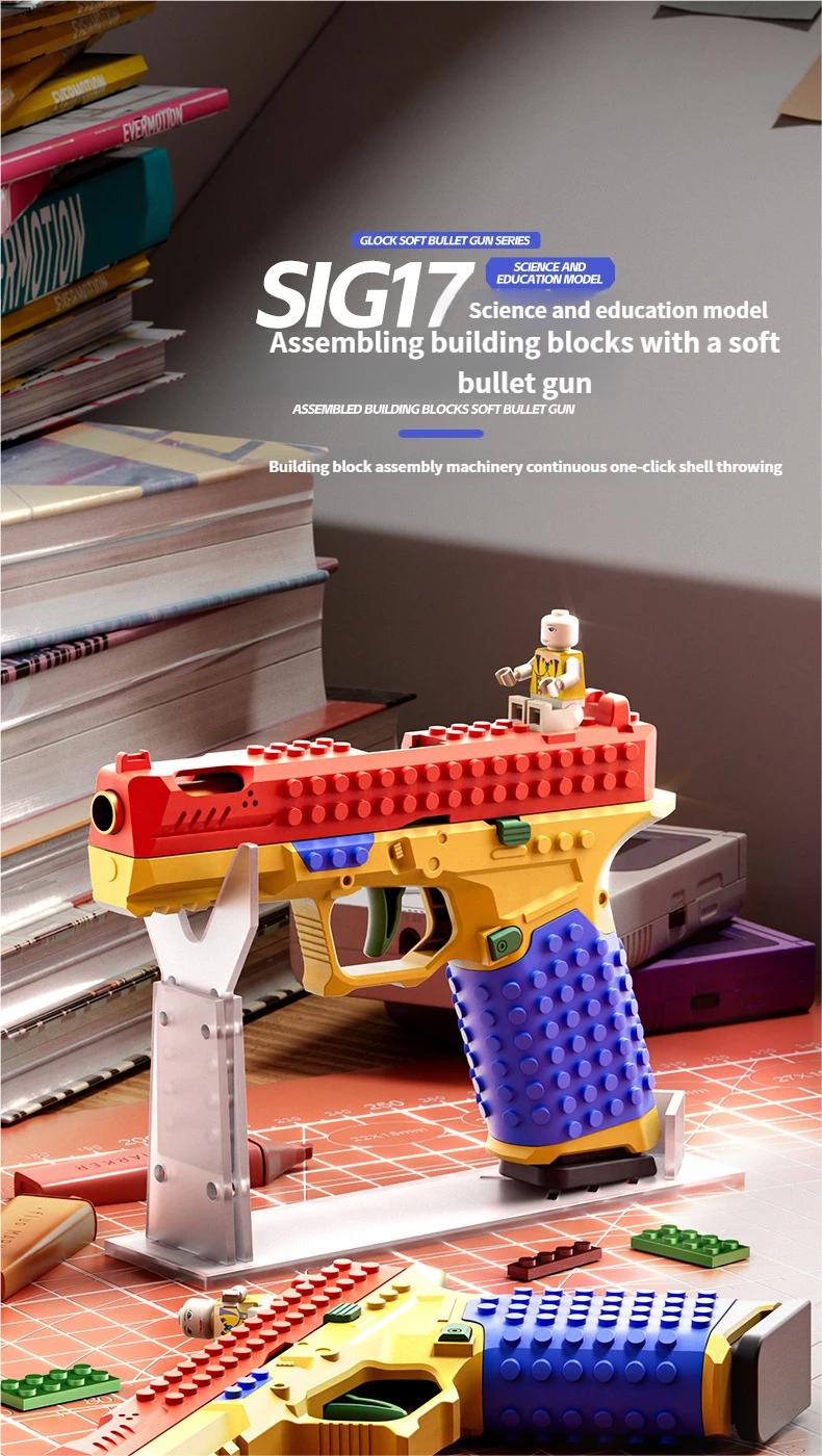 Collaborative Tactical Building Block Set for Enhanced Teamwork and Strategy Development with Colorful Gun Design