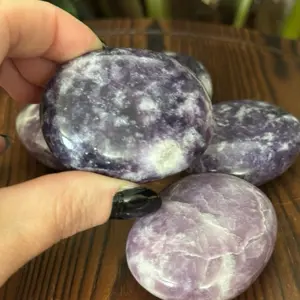 Lepidolite Palm Stone